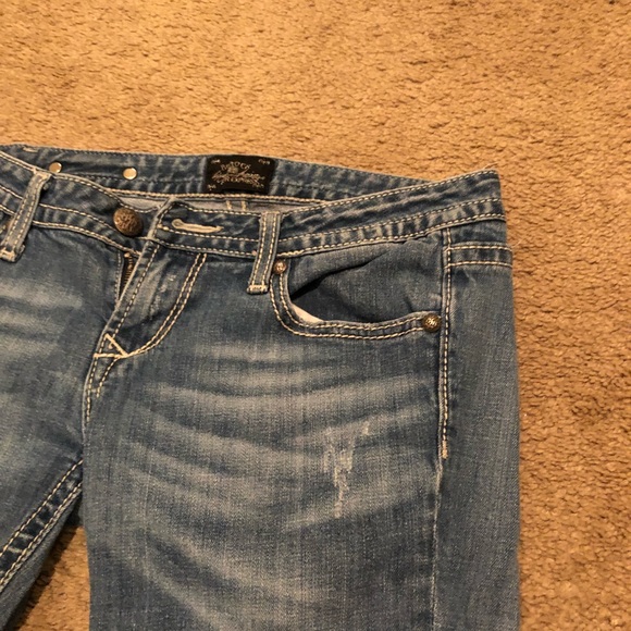 Express Rerock Boot Cut Jeans Size 4R - Picture 4 of 7